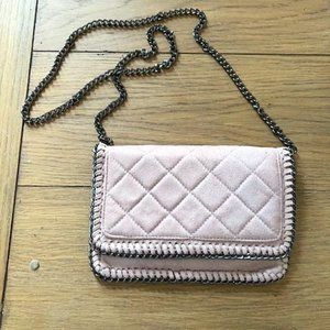 Pink Micro Fiber Suede Feel Cross Body or Clutch